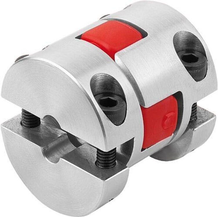 KIPP Elastomer-Klauenkupplung Gr. 24 radial Klemmnabe 19mm 78mm Alu (K1892.24800781919)