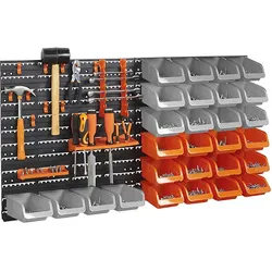 MCombo Wand Aufbewahrungsbox Lagerboxen Stapelboxen Sortierbox 41-tlg. Plastik ST02