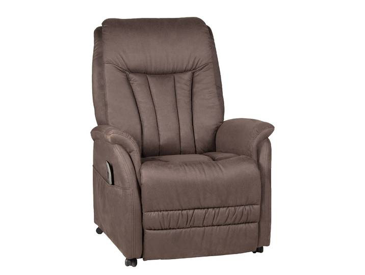 home24 Relaxfauteuil bruin/donkerbruin microvezel 77 x 110 x 88cm