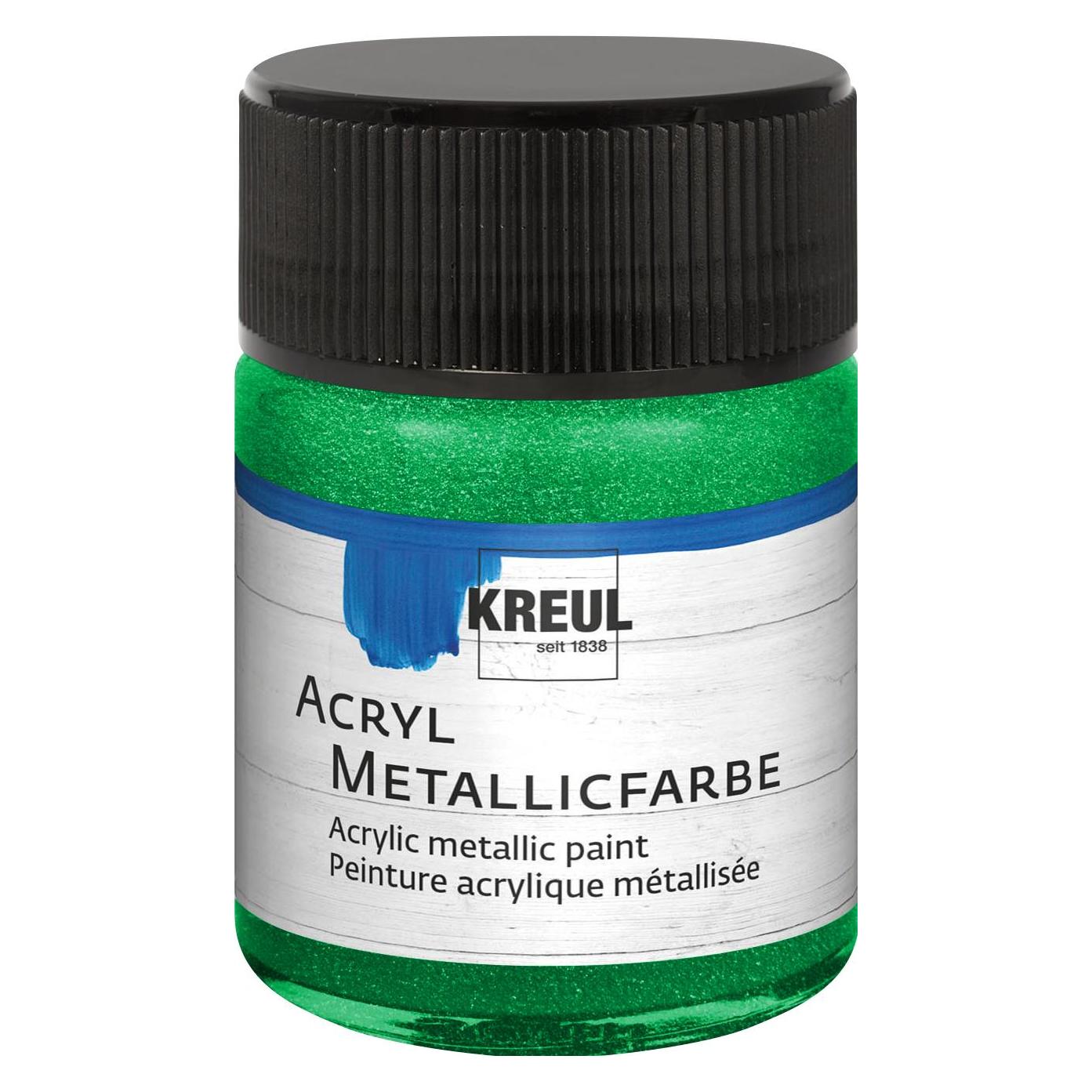 Kreul Acryl Metallicfarbe, cremig deckend, 50 ml (50 ml) (77577)