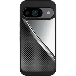 Nivocase Handyhülle für Google Pixel 9 Hülle NIVOpure Case Schwarz Carbon Metall Stahl (Google Pixel 9), Smartphone Hülle, Schwarz