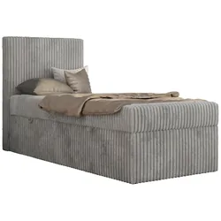 JUGENDBETT TILIO 90/200 - Hellgrau - H3 - Links Seite