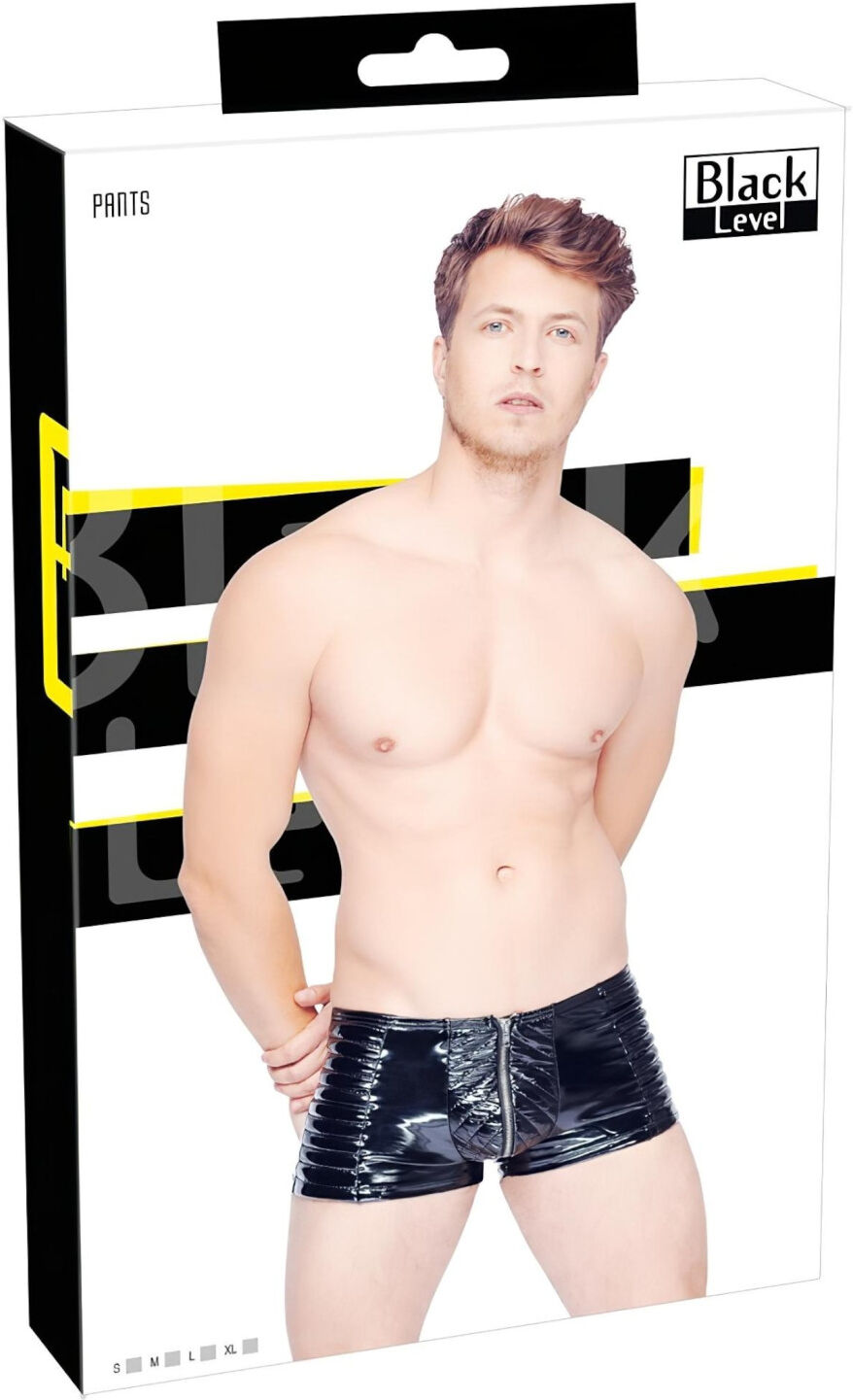 Black Level - Men's Zippered Shorts (Black)