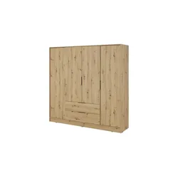 Drehtürenschrank 206 cm breit  ¦ braun ¦ Maße (cm): B: 206 H: 200