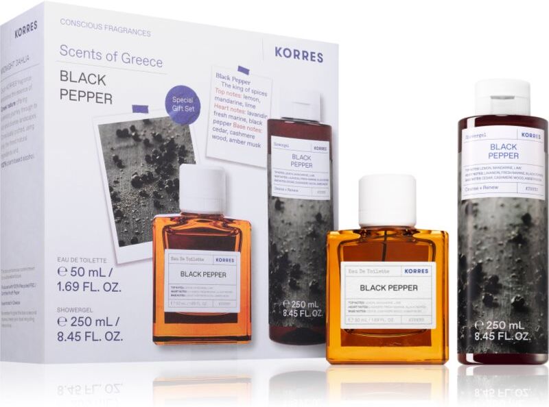 Korres Black Pepper coffret cadeau pour homme