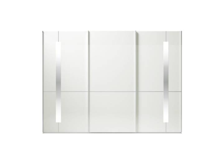 Musterring Imola Schwebetürenschrank mit 3 Glastüren inkl. Zierspiegel - optional mit Zubehör - Dekor weiß - Komfort Modell Modern, Zeitlos