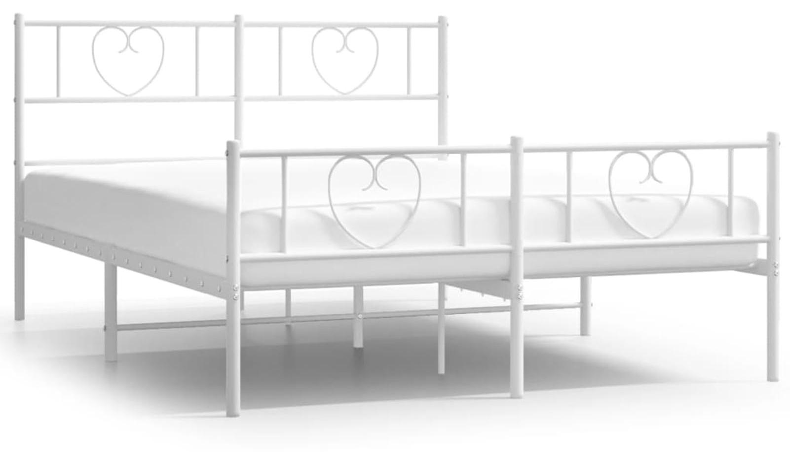 Robuster Stahlrahmen-Bett mit Lattenrost und Stauraum