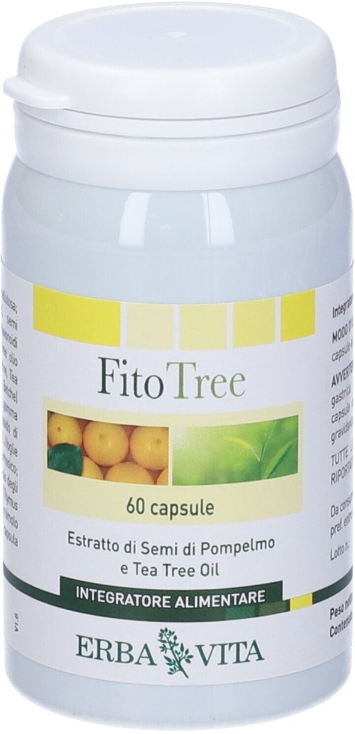 Erba Vita FitoTree, Integratore Naturale per Vie Respiratorie, 60 Capsule
