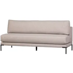 Bank Couple Element aus Melange-Stoff, modernes Design, Natur, 200 cm breit, gepolstert