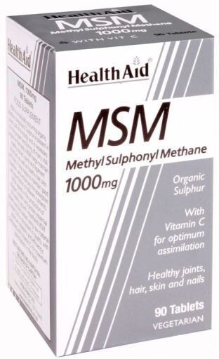 HealthAid MSM Methylsulfonylmethane 1000 mg 90 Tablets