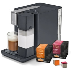 Tchibo Qbo MILK MASTER Premium Kapselmaschine inkl. 16 Qbo Kapseln, Gentle Grey