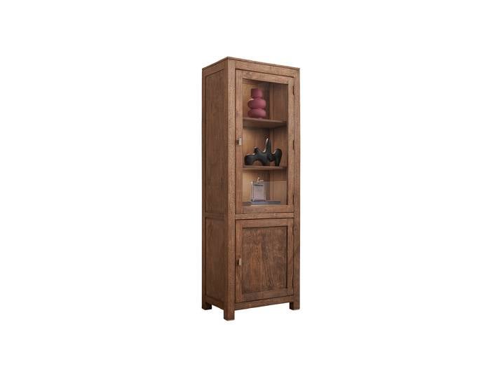 Vitrine Mango massiv gebeizt - montiert Breite 65 cm - MANGALA
