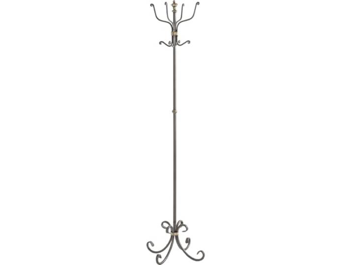 HAKU Garderobenständer anthrazit Standgarderobe Metall - Maße: H 180 x Ø 46 cm, Style: Art Deco