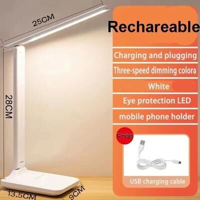 Uplift Picks LumiFlex Rechargeable Foldable LED Desk Lamp With Touch Stepless Dimming Control rechargeable