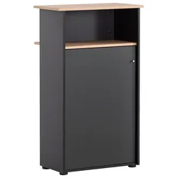Stehpult Empfangstresen 660 Schwarz/Eiche Artisan