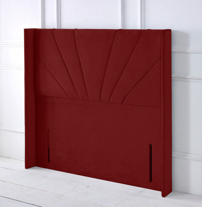 Fairmont Park Upholstered Velvet Headboard Burgundy Small Double (4')