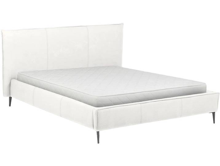Bett AURORA 160x200cm echtleder weiss