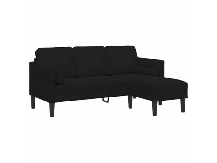 RJPLMFV Modulares Sofa, Velours, Schwarz, Polyester, Holz, Ingenieurwesen Flache Armlehne, modernes Design, einfache Montage, langlebig