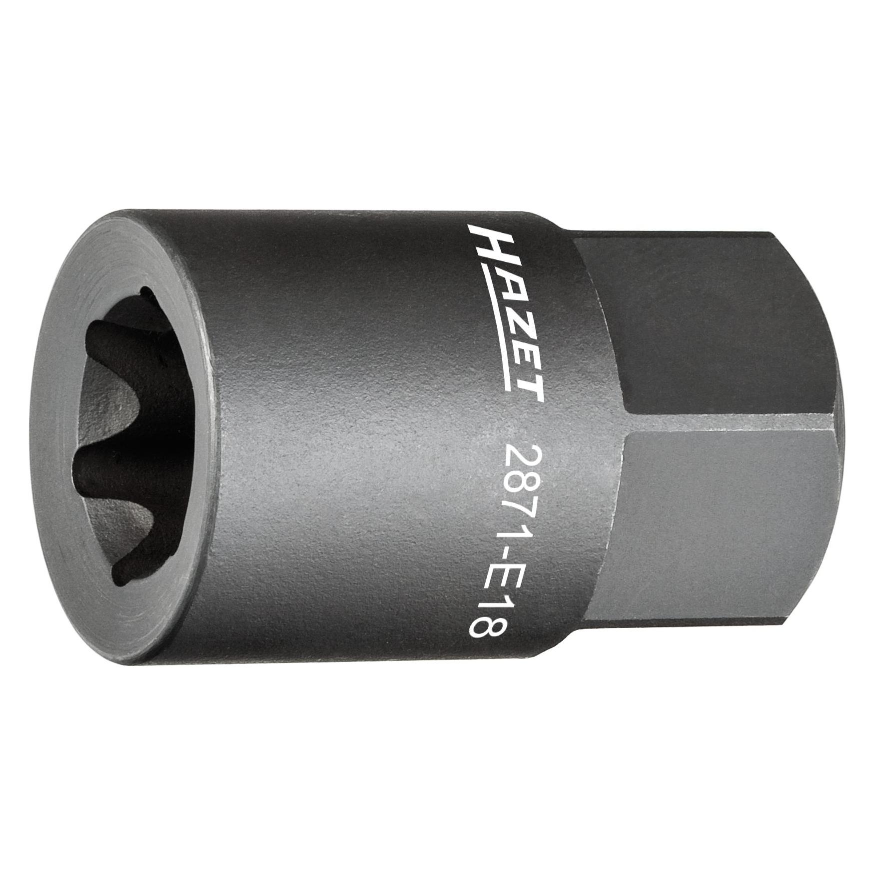 Hazet Bremssattel TORX Einsatz 2871-E18 Aussen-Sechskant 22 mm Aussen TORX Profil E18 (2871-E18)