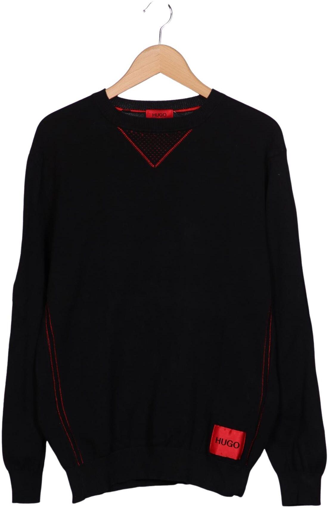 Hugo by Hugo Boss Herren Pullover, Schwarz, Gr. M, Baumwolle - Second Hand