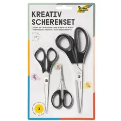 folia Kreativ-Scherenset (3-teilig) silber
