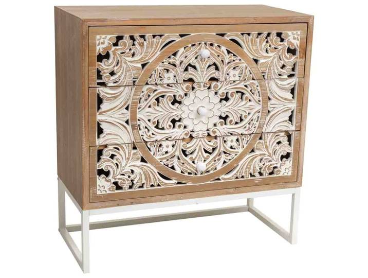 Commode en bois blanc 75x35x75
