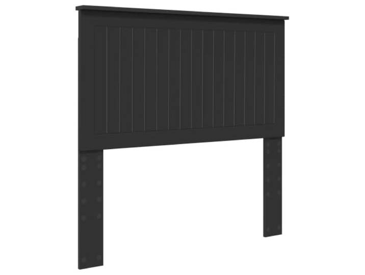 Makastle Kopfteil Schwarz Holzwerkstoff 102x7x100 cm Vertikale Rillenstruktur