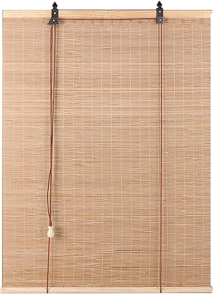 Bamboe Romeinse Jaloezieën Rolgordijn Natuurlijk W: 80 cm, H: 150 cm