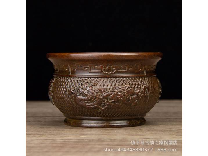 Ornement en cuivre pur Dragon et Phénix, cornucopia porte-bonheur pour la maison, le bureau, le salon, le magasin, la décoration de bureau