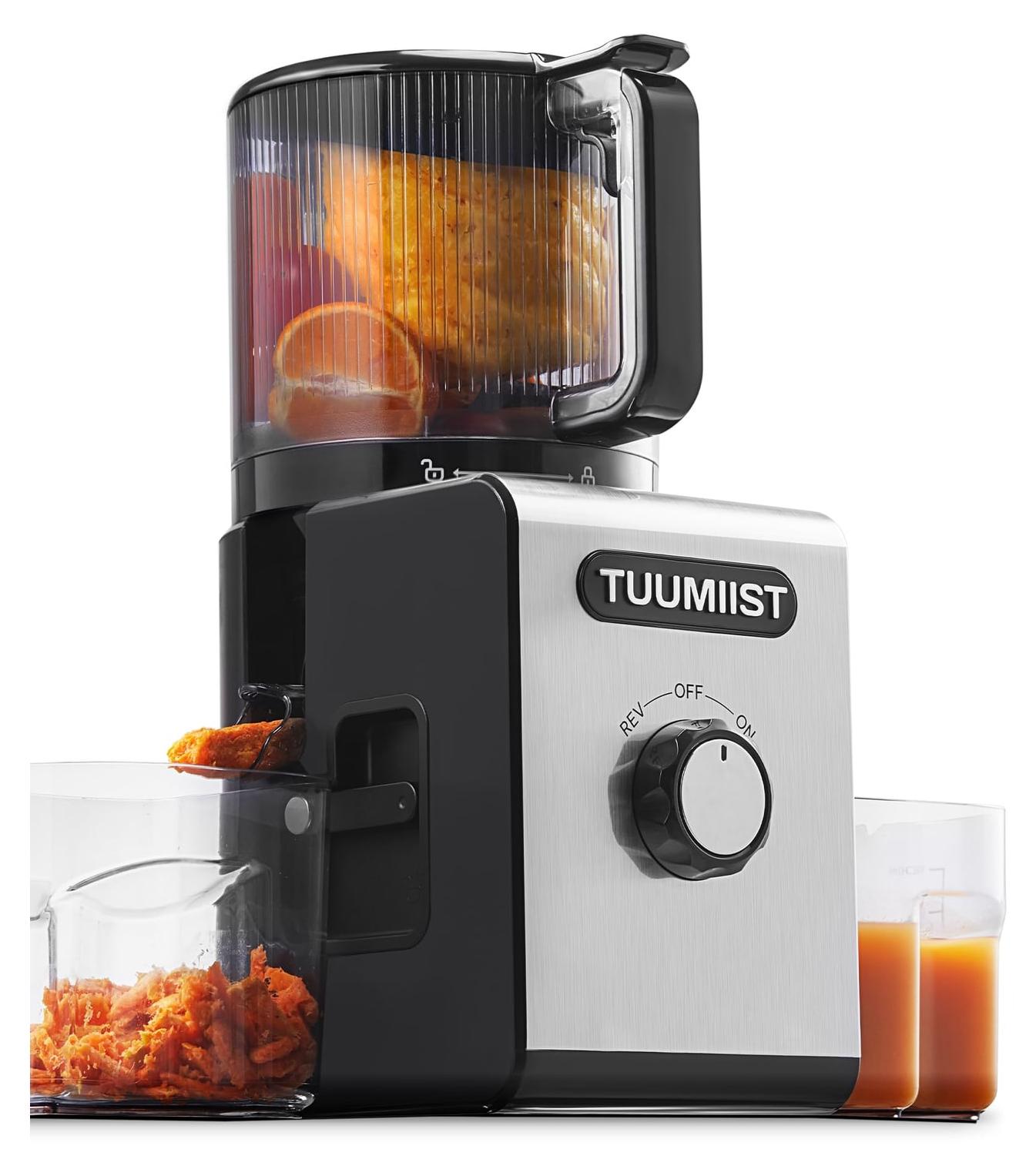 Entsafter für Obst und Gemüse - Trichter 150 mm - 3 Liter - Slow Juicer (Langsam laufender Entsafter)