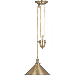 Hängeleuchte Deckenlampe Esszimmerlampe Pendelleuchte Stahl Messing D 37 cm