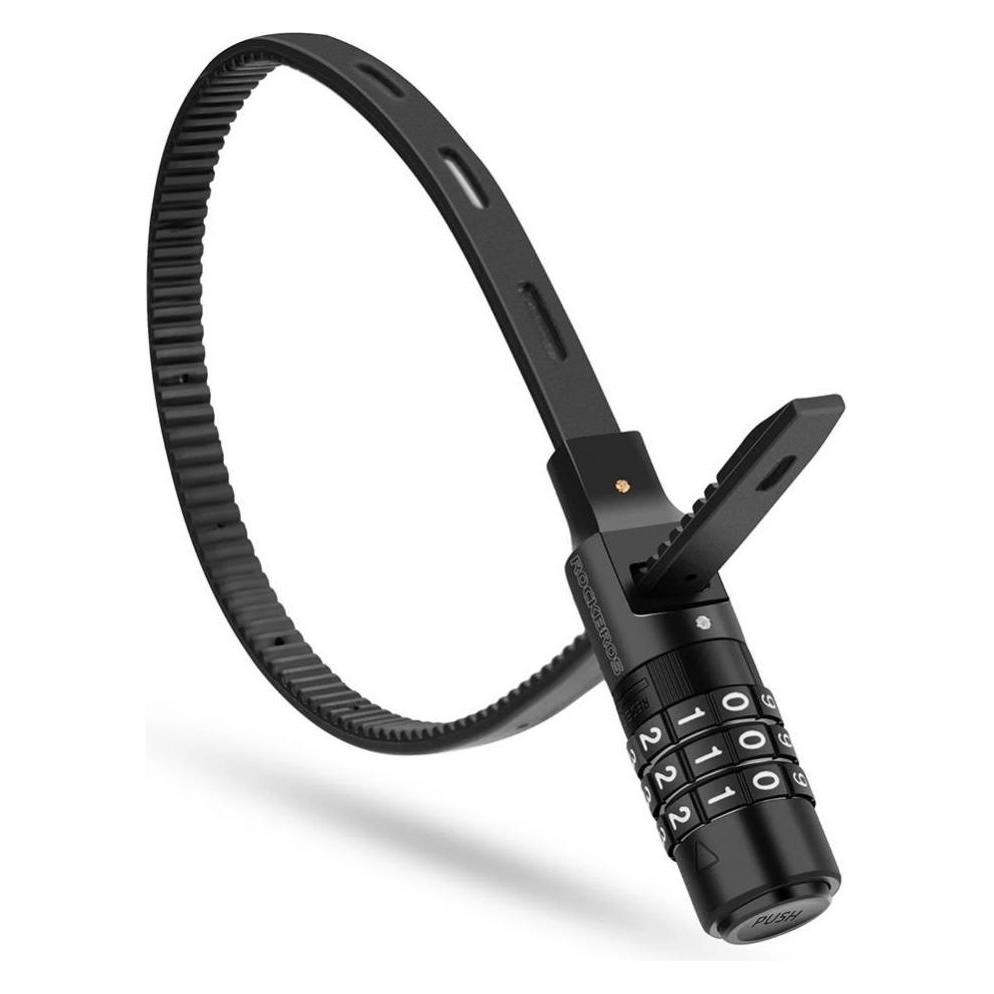 Rockbros 3240001001 Fahrradschloss für 0,5 m Zahlenkombination - Schwarz (50 cm) (1701423730)