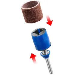 DREMEL SC407 EZ SpeedClic Aufspanndorn Ø 13,0 mm + 408 Schleifband, Körnung 60 + 432 Schleifband Ø 1 - 2615S407JA
