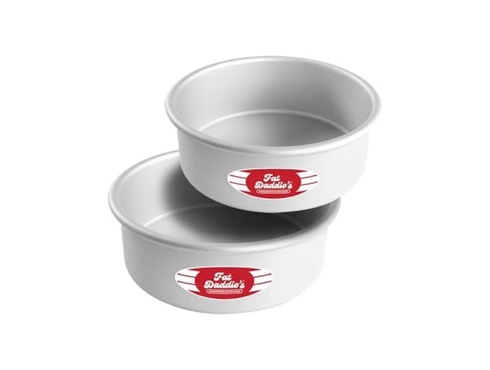 Fat Daddio's PRD-83SET Runde Kuchenformen aus eloxiertem Aluminium, 2-teiliges Set, 20,3 x 7,6 cm