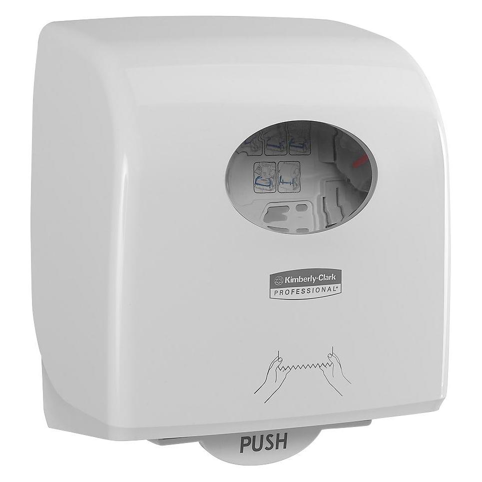 Kimberly-Clark Rollenhandtuchspender Aquarius Slimroll, stark frequentierte Bereiche (7955 WEISS)