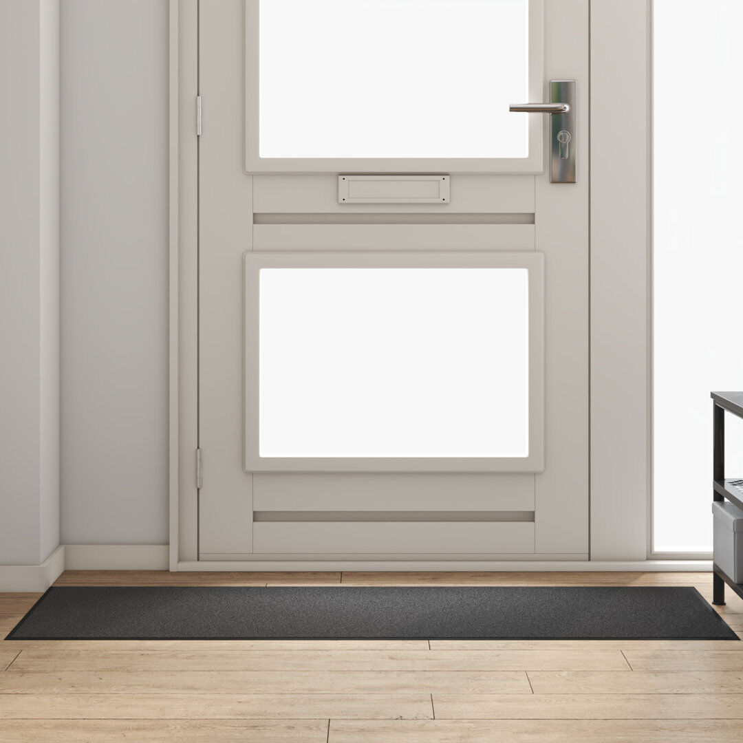 17 Stories Non-Slip Indoor / Outdoor Doormat Anthracite 120 x 350 cm