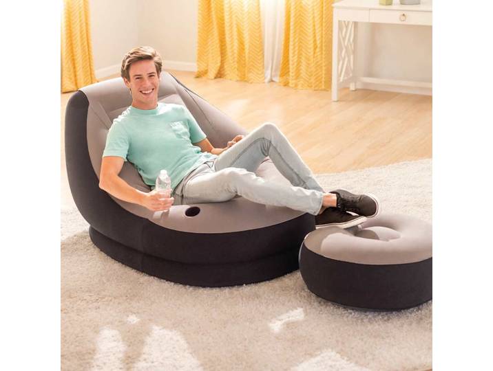 INTEX Aufblasbarer Sessel mit Puff Ultra Lounge Relax 68564N