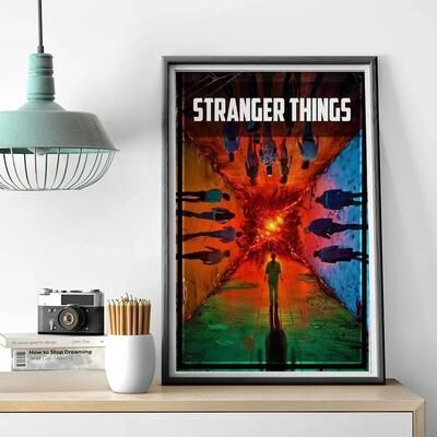 Uplift Picks Stranger Things Canvas Poster Retro TV Series Wall Art Print 03 40x60 Cm