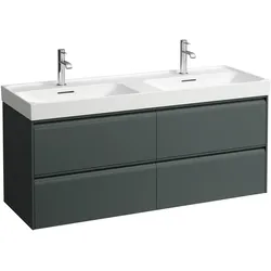 LAUFEN MEDA Waschtischunterbau, 4 Schubladen, inklusive Ordnungssystem, zu H814112, 1284x448x515mm, H4216440112661, Farbe: Verkehrsgrau