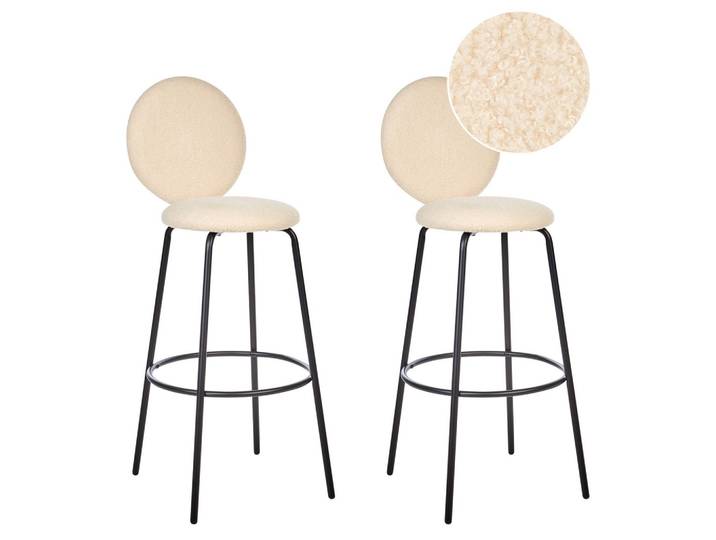 BARSTÜHLEN 2er-Set Hellbeige Emery