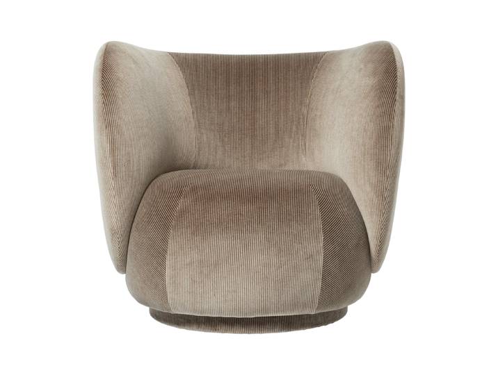 Ferm Living Rico lounge chair Sessel Devoré velvet-Flint grey