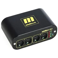 Miditech Midi Interface Midiface 4x4 (USB), Audio Interface, Schwarz