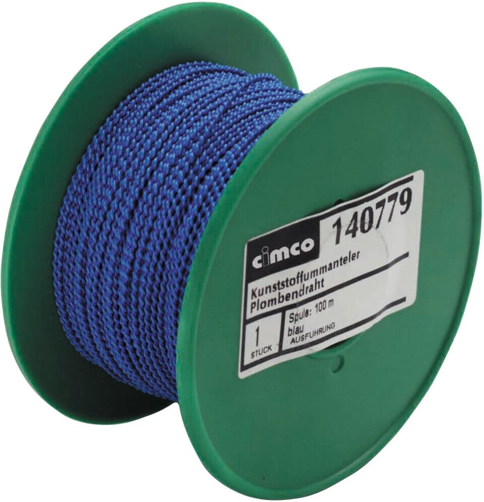 Cimco Plombendraht Spule:100m,blau 140779)