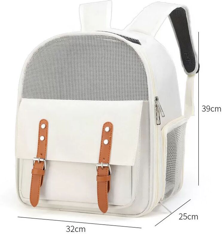 INF Bequemer Haustiertrage-Rucksack für kleine Hunde und Katzen Beige