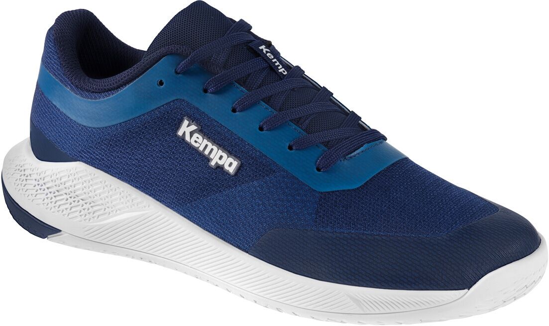 Hallenschuh KEMPA "Hallen-Sport-Schuhe Kourtfly Two", Herren, Gr. 15, blau (blau, weiß), Obermaterial: 100% Textilmaterial TEXMAT., Schuhe Hallenschuh