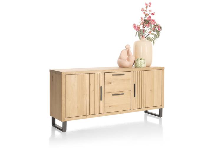 Sideboard, Eichenfurnier, Braun 175×42×80 cm, Soft-Close, Klassisch & Modern, Henders & Hazel