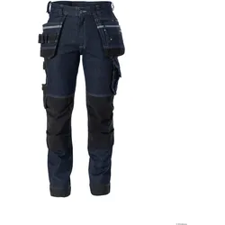 DASSY® Melbourne Multitaschen-Stretch-Jeans mit Kniepolstertaschen - jeansblau/schwarz - 48