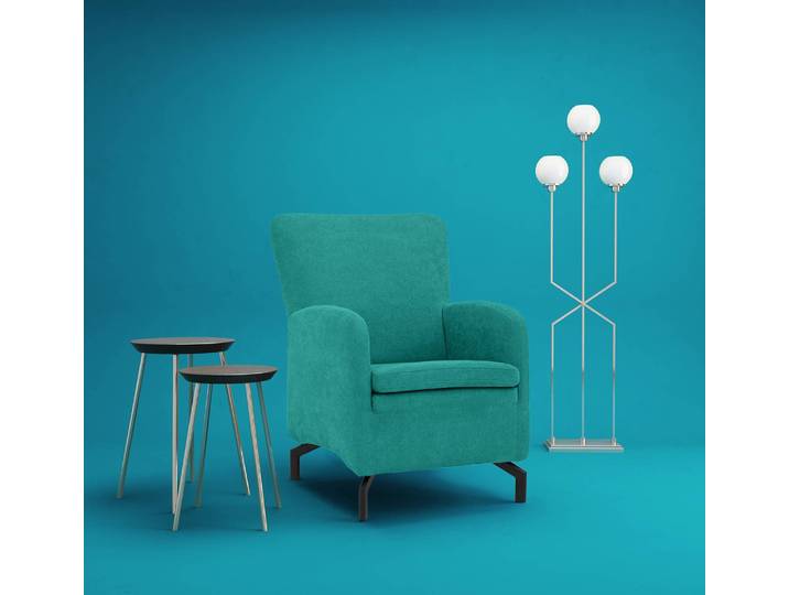 Fauteuil Breckle Turquoise Microfibre Savi 68 x 93 x 82cm