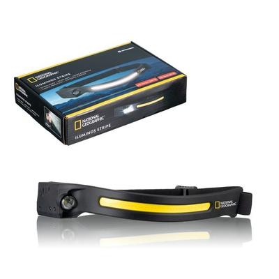 National Geographic 9082600 - Stirnlampe ILUMINOS STRIPE mit LED-Streifen, mit USB-C-Kabel