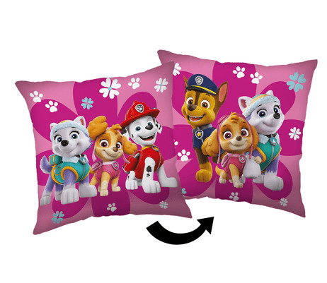 Paw Patrol sierkussen voor kinderen, roze, 40 x 40 cm